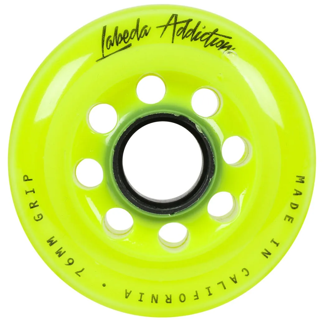 Labeda Addiction Signature Yellow Roller Hockey Wheels (76A)