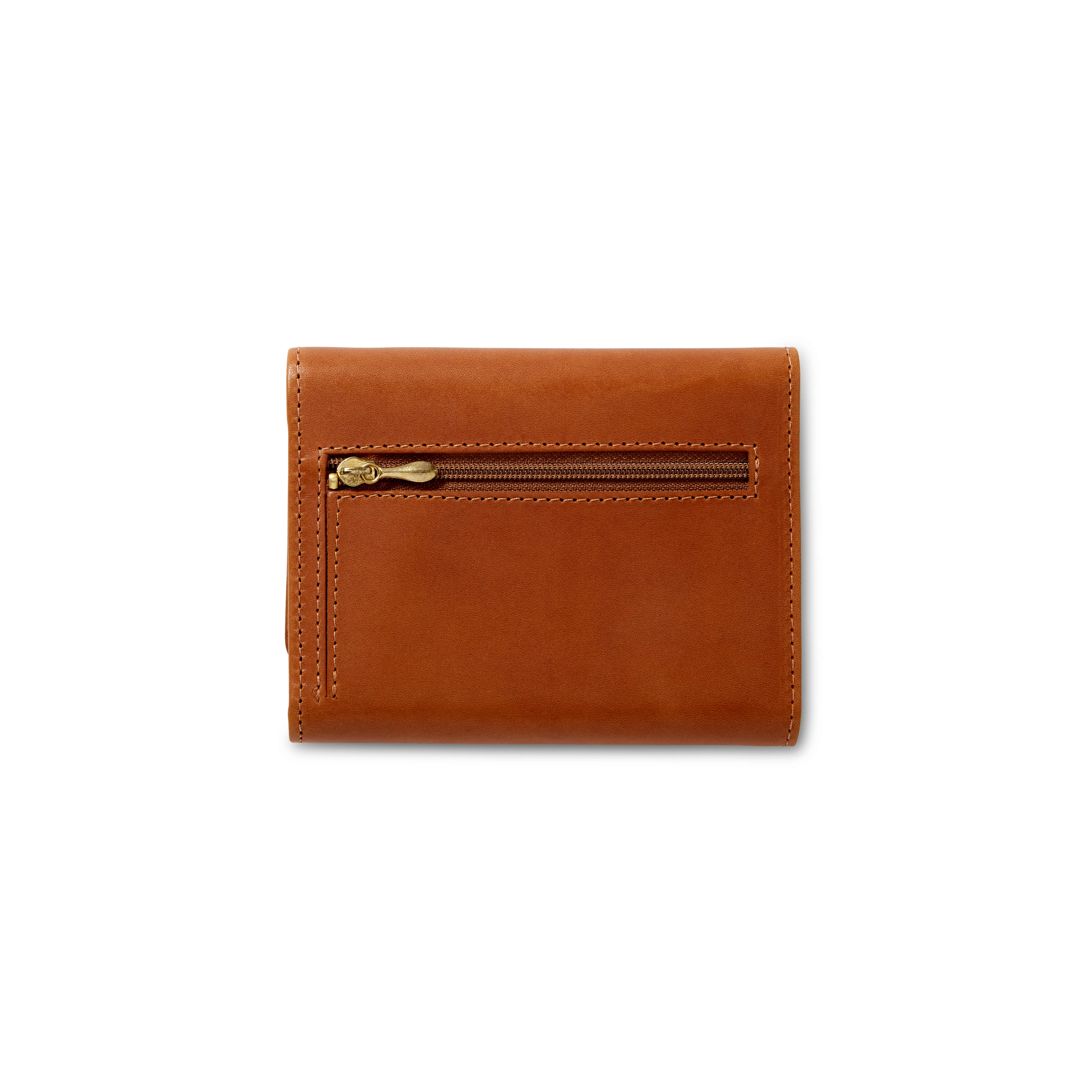 Ladies' Leather Tri-Fold Clutch Wallet