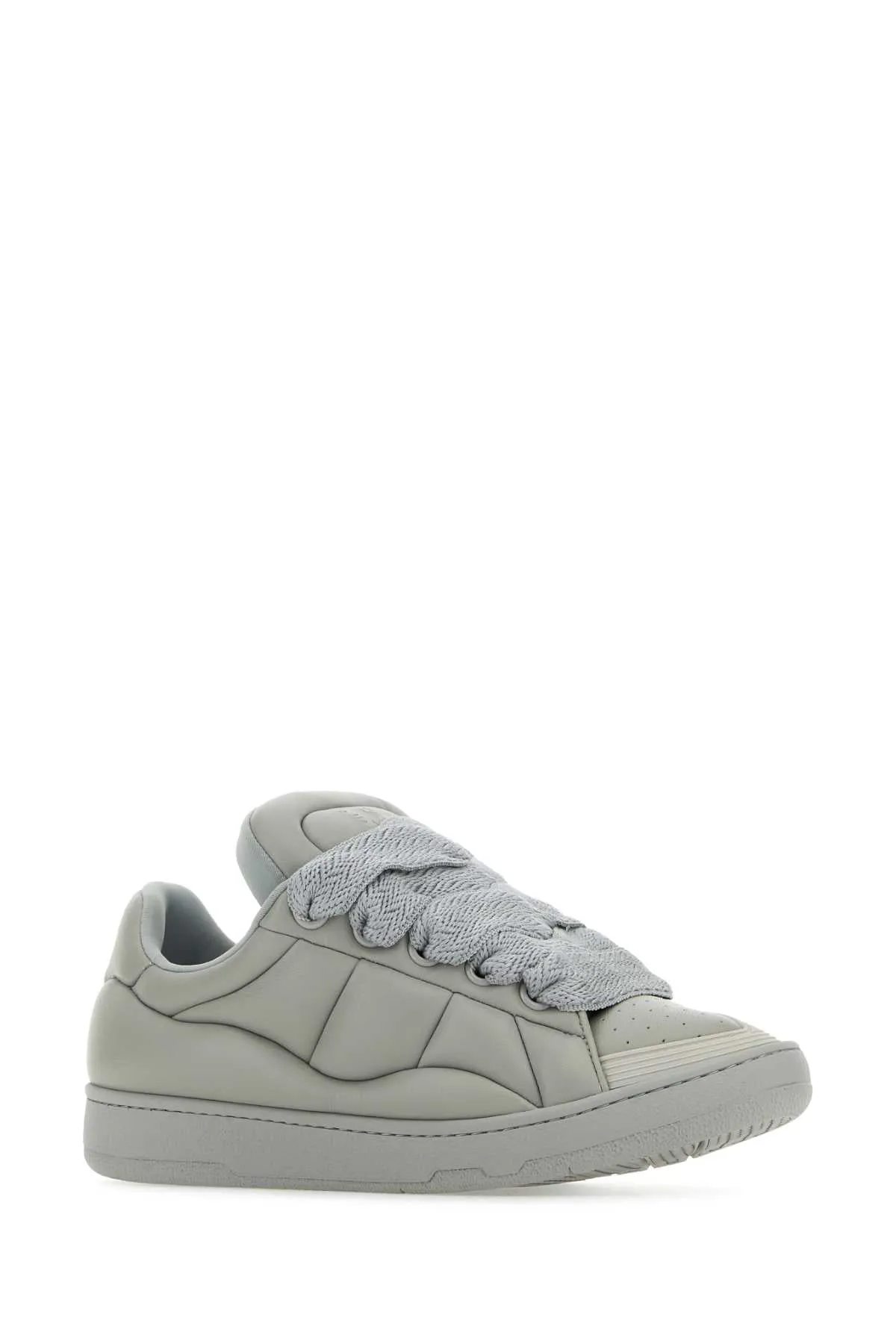 Lanvin Grey Leather Curb Xl Sneakers