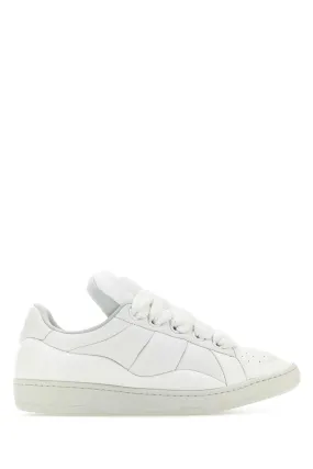 Lanvin White Nappa Leather Curb Xl Sneakers