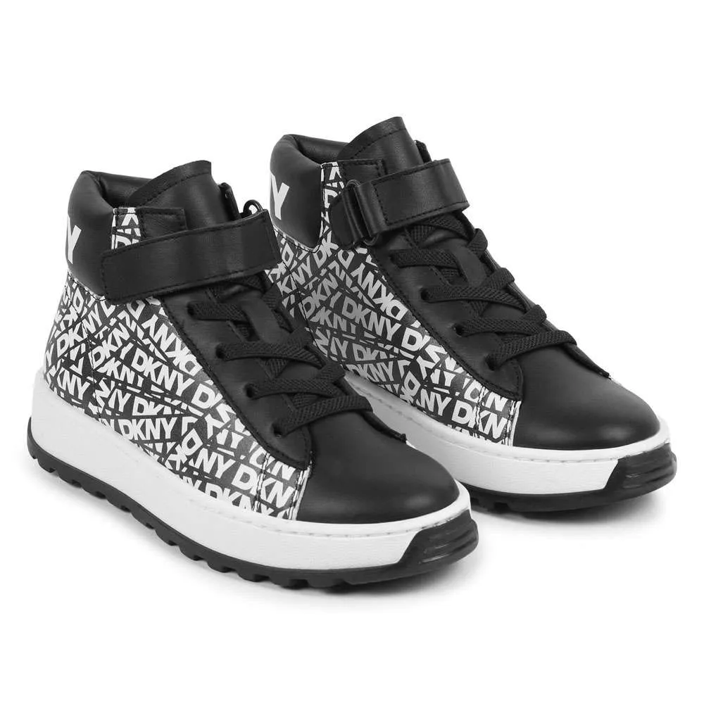 Lce-up high-top trainers