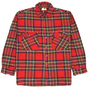 Le Frog Checkered Flannel Shirt Red Navy Yellow