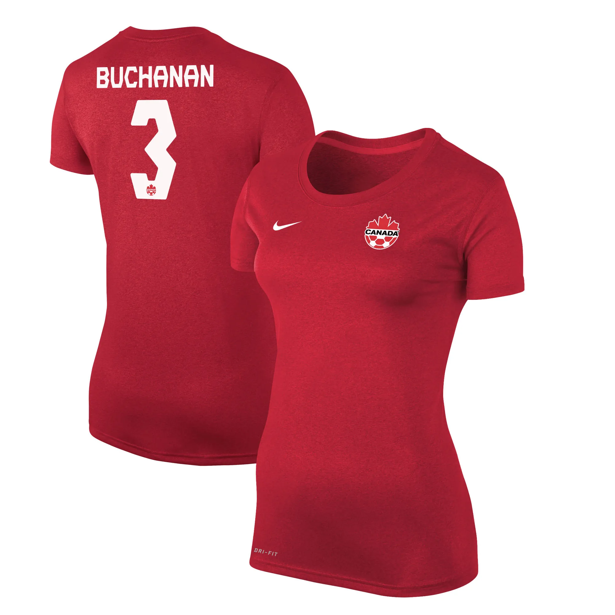 Lids Women's Nike Kadeisha Buchanan Red Canada Soccer - Legend Name & Number T-Shirt