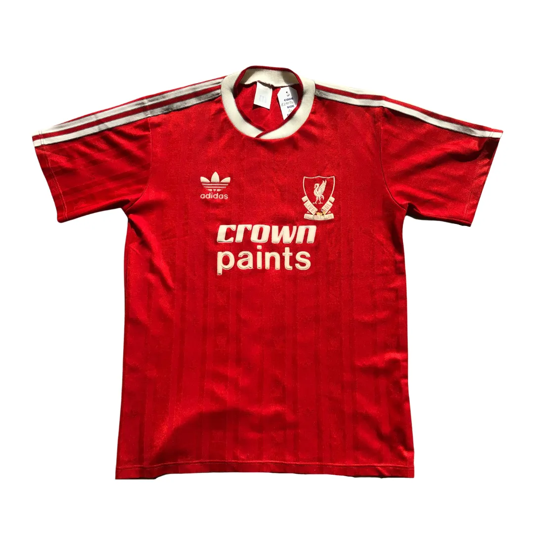 Liverpool Original Crown Paints 1987/1988 Adidas Home Football Shirt Jaspo Medium