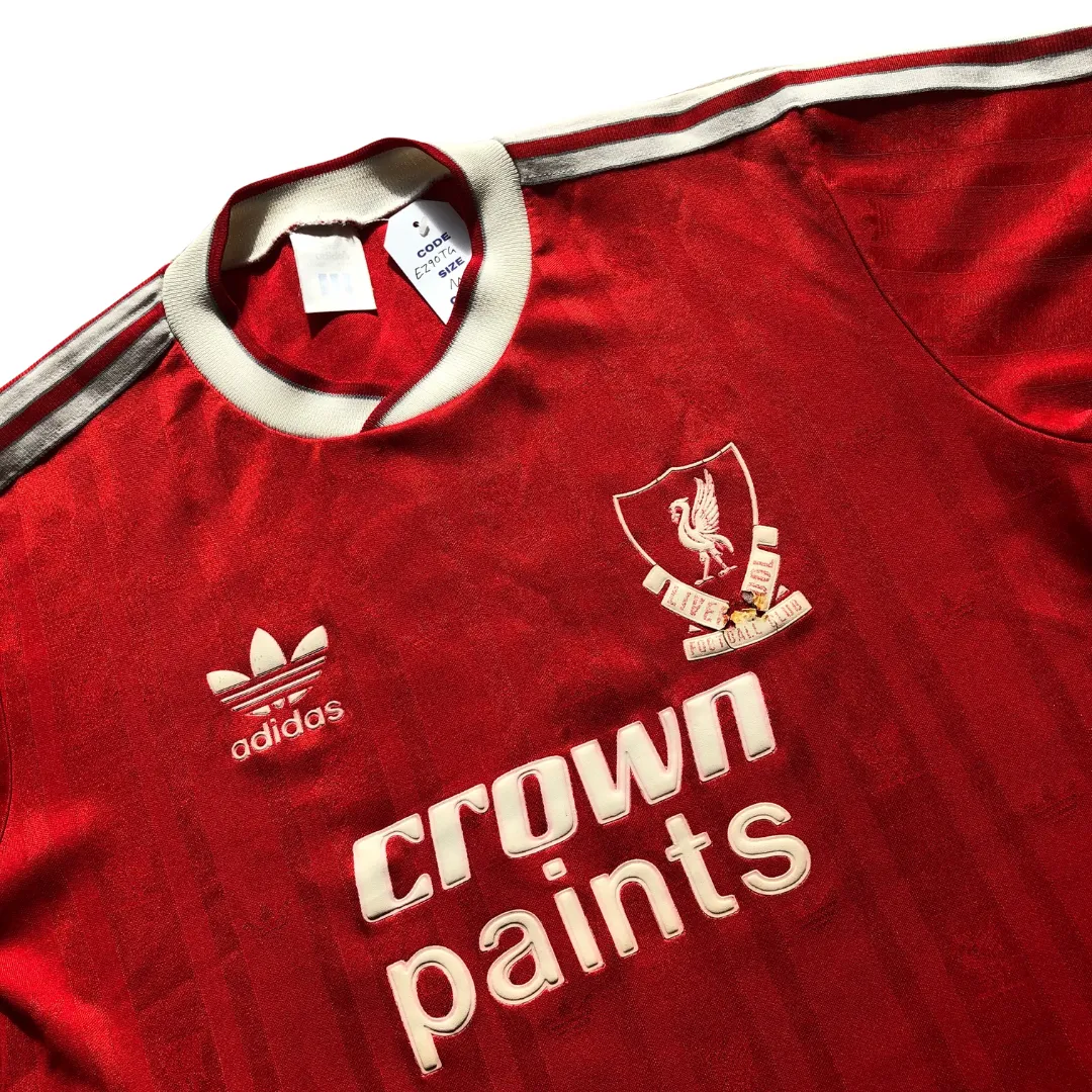 Liverpool Original Crown Paints 1987/1988 Adidas Home Football Shirt Jaspo Medium