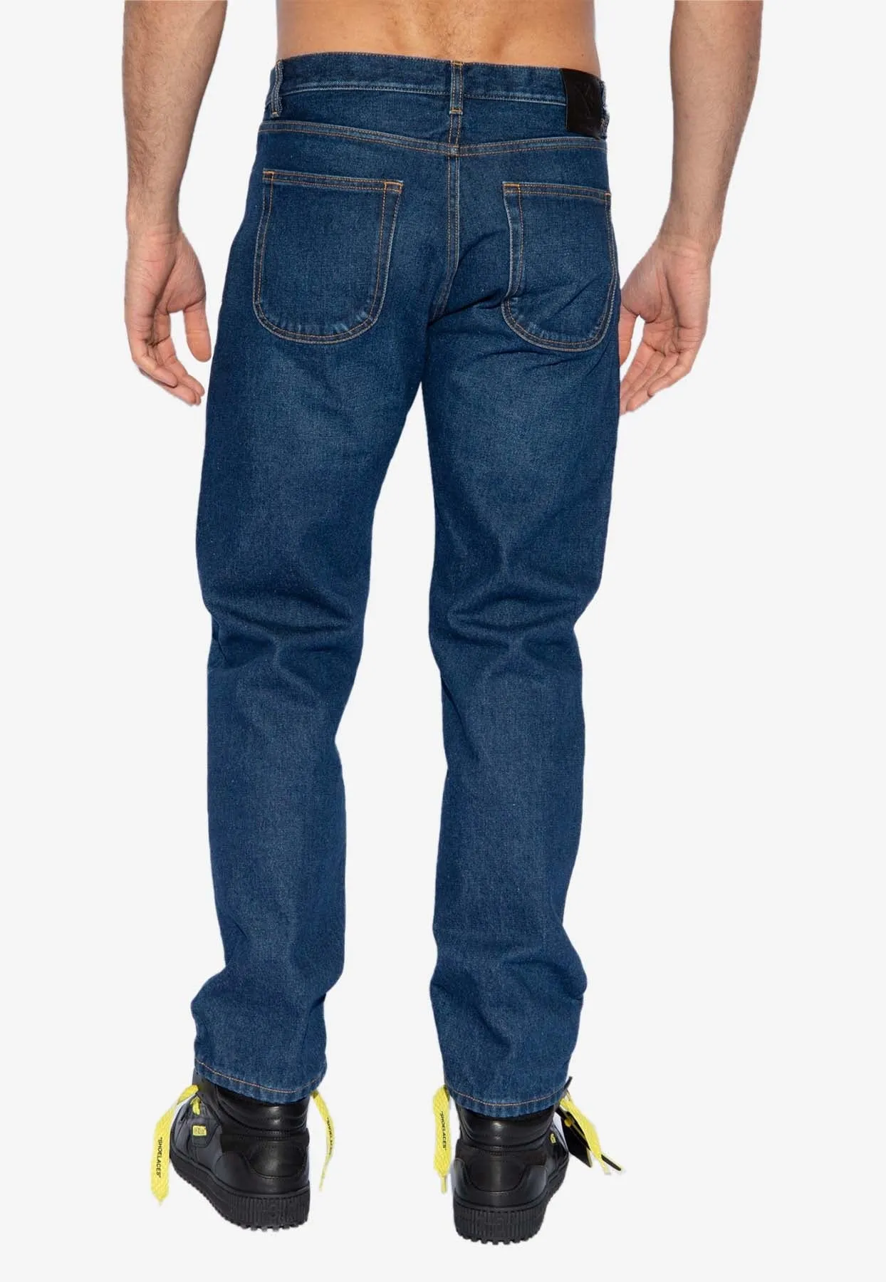 Logo-Patch Tapered Jeans