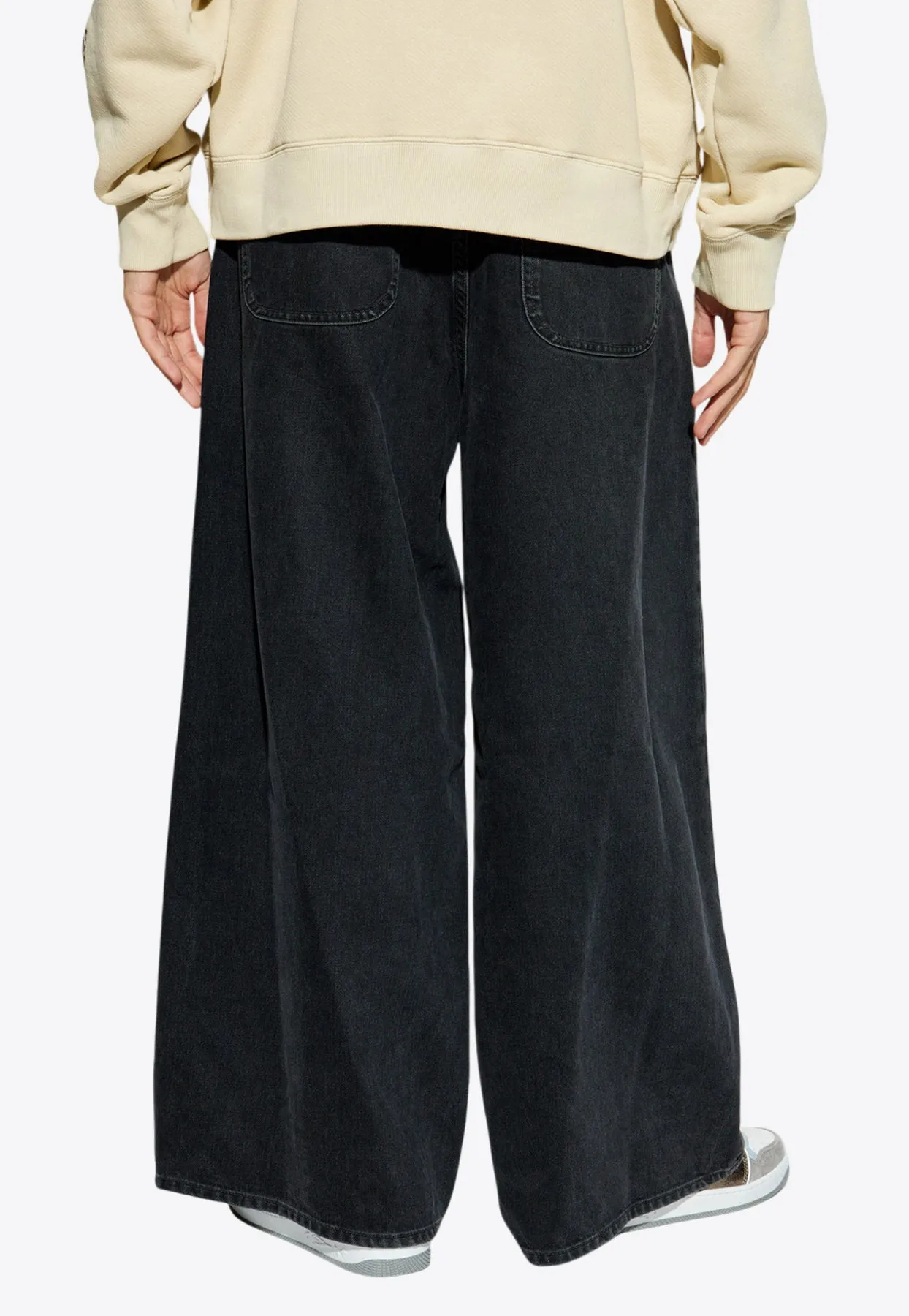 Logo Patch Wide-Leg Jeans