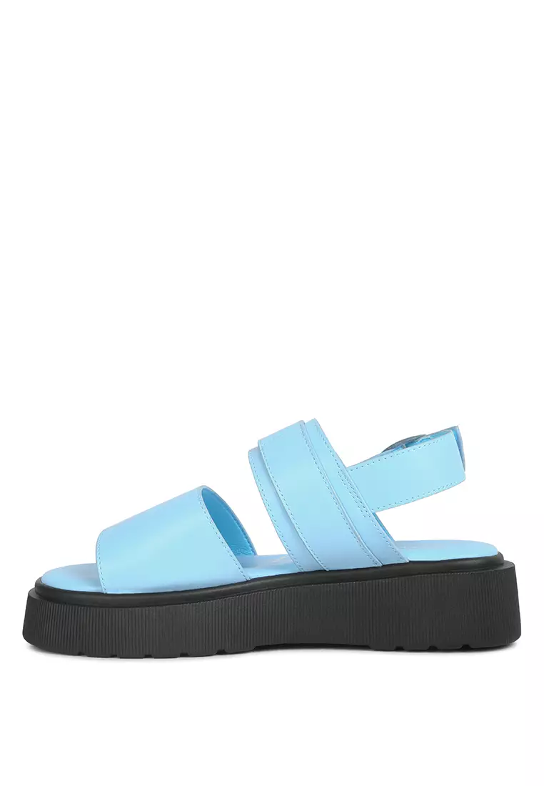 London Rag Blue Pin Buckle Platform Sandals