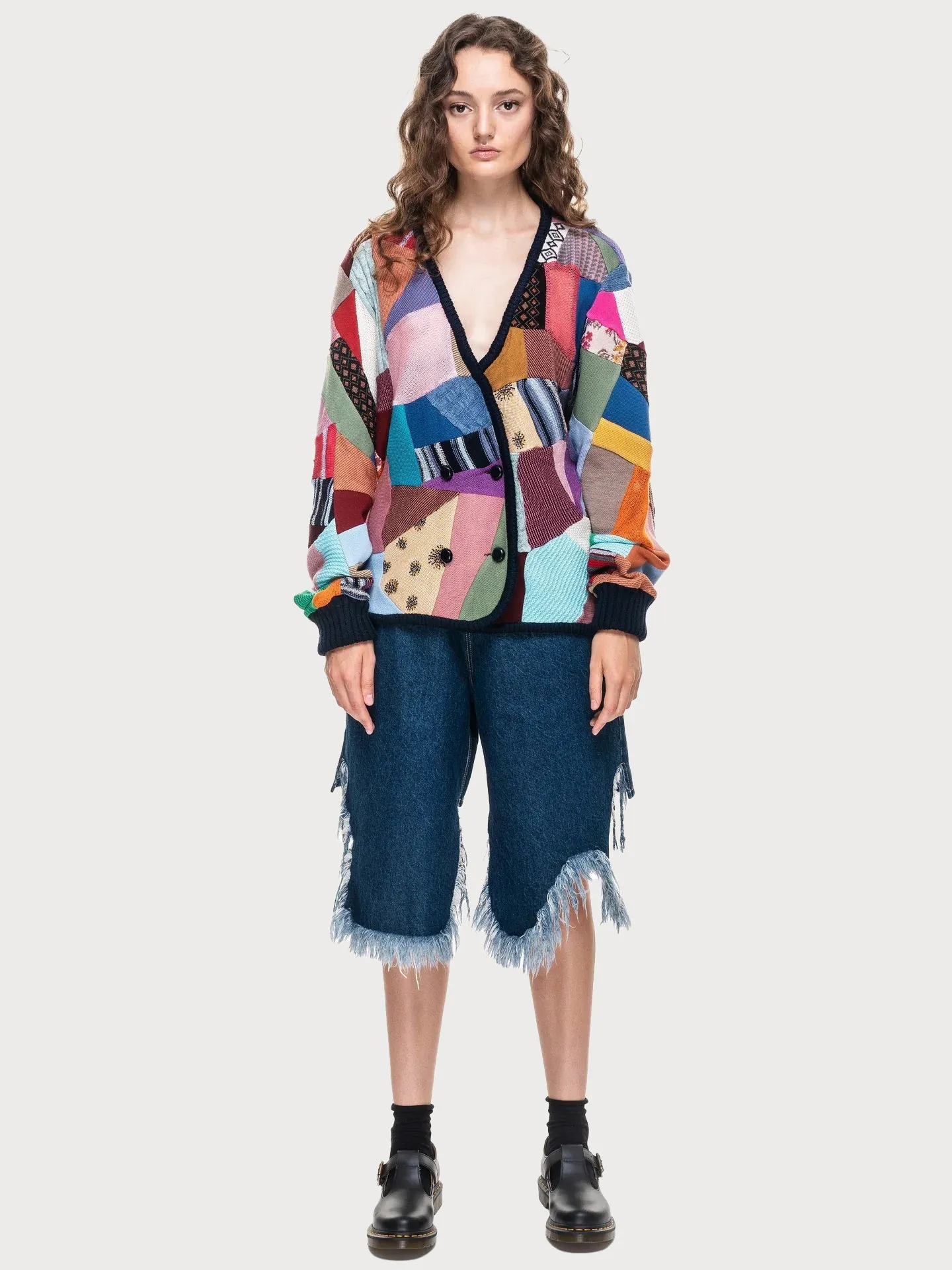 Long Patchwork Cardigan