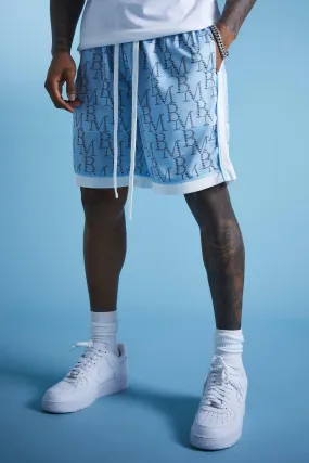 Loose Fit Printed Mesh Basketball Short