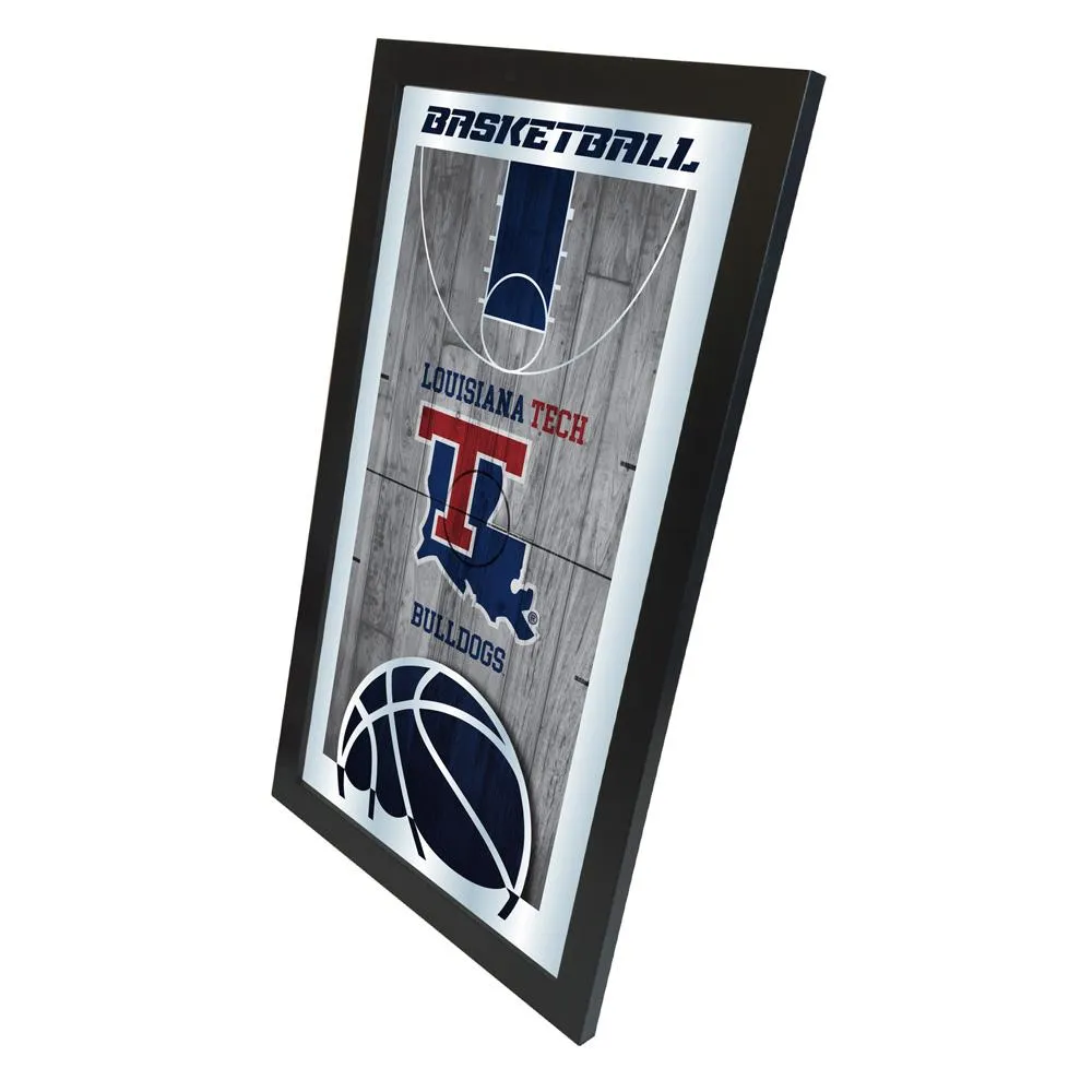 Louisiana Tech Bulldogs HBS Basketball Framed Hang Glass Wall Mirror (26x15)