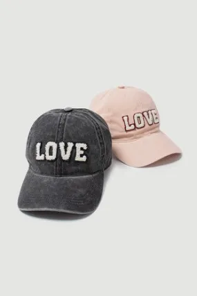 LOVE Sherpa Lettered Baseball Cap