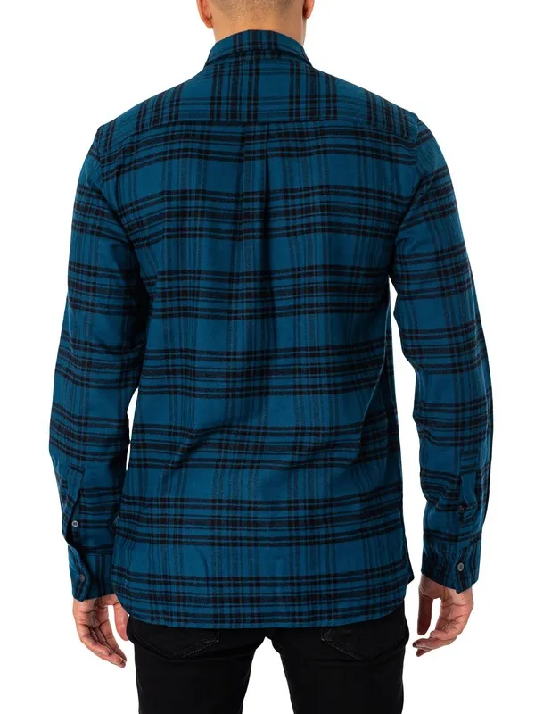 Lyle & Scott Check Flannel Shirt - Apres Navy