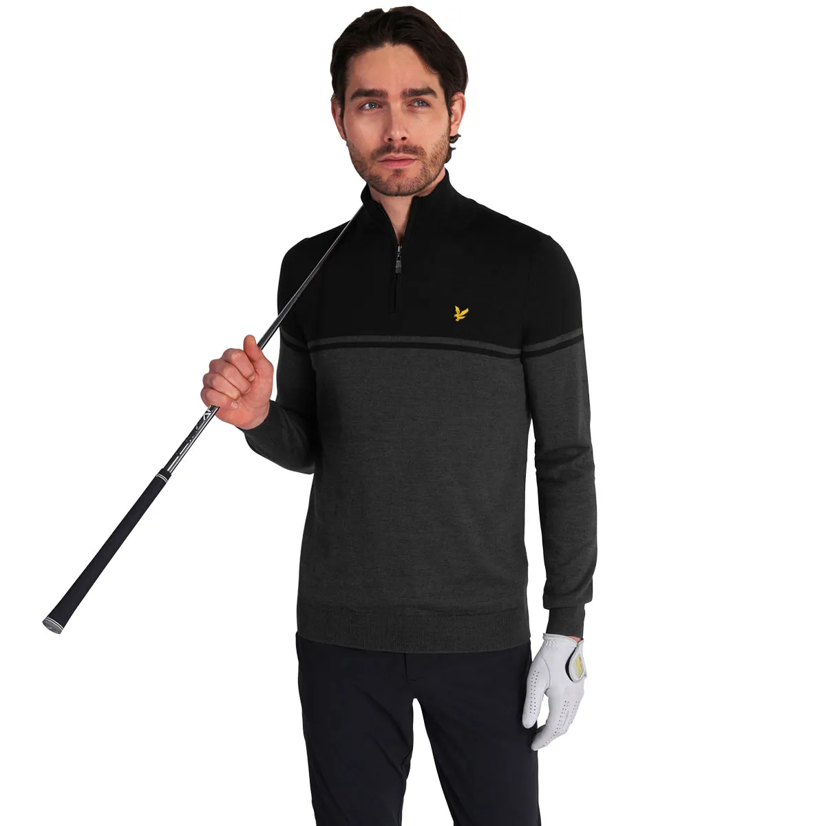 Lyle & Scott Men's Croft Golf Midlayer