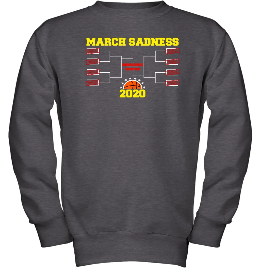 March Sadness 2020 Madness Basketball Coronacation Youth Sweatshirt