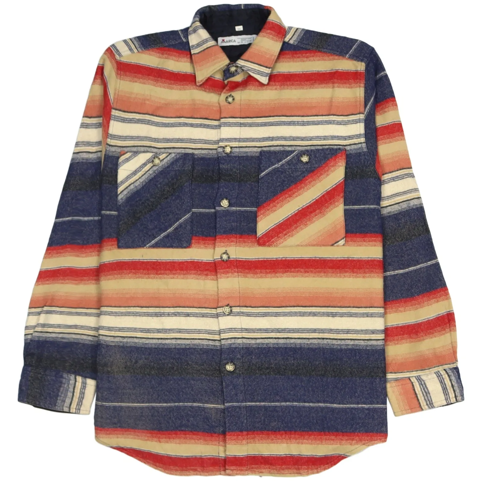 Marga Double Pocket Striped Flannel Shirt