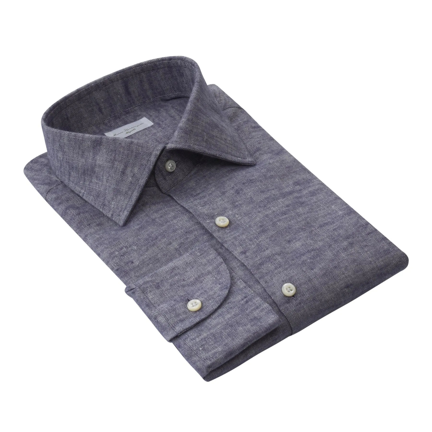  Maria Santangelo Flannel-Linen Shirt in Lilac Melange