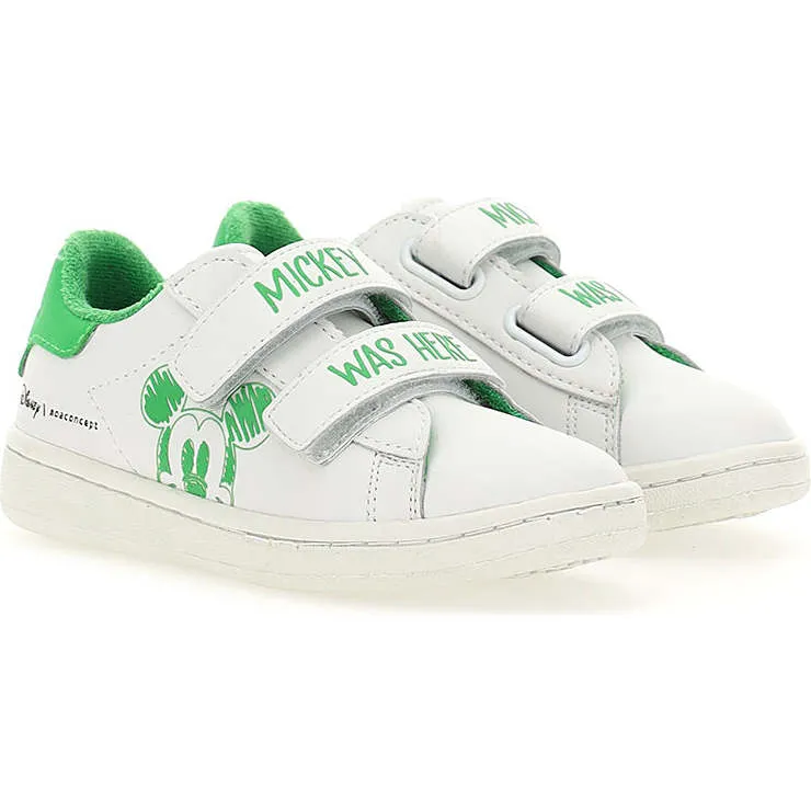 Master of Arts Trim Mickey Velcro Sneakers, Green