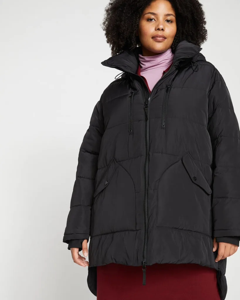 Matterhorn Mid Hooded Puffer - Black