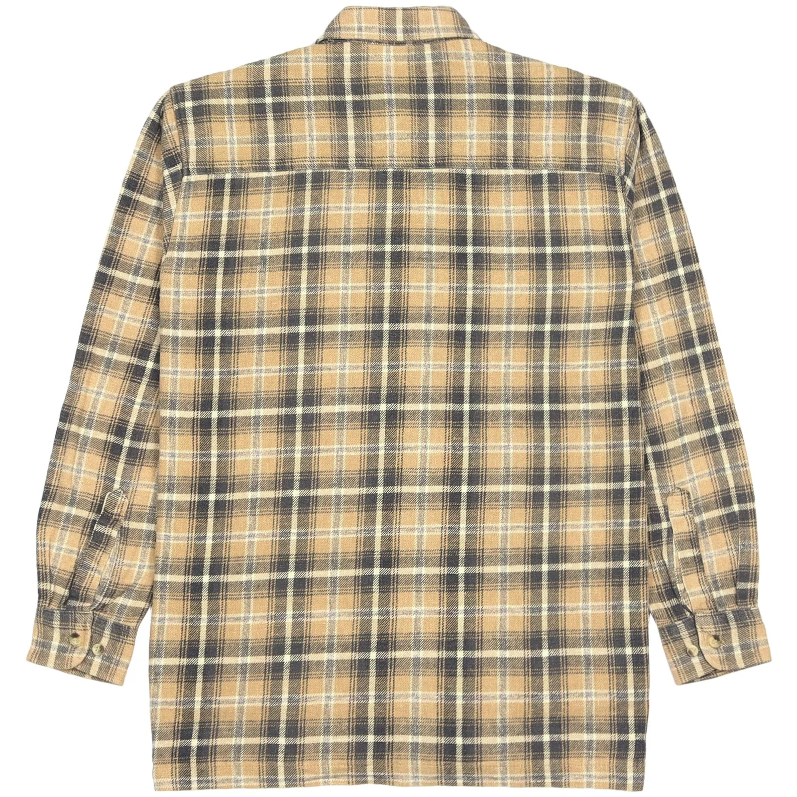 Mc Panthon Checkered Flannel Shirt Beige Black