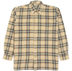 Mc Panthon Checkered Flannel Shirt Beige Black