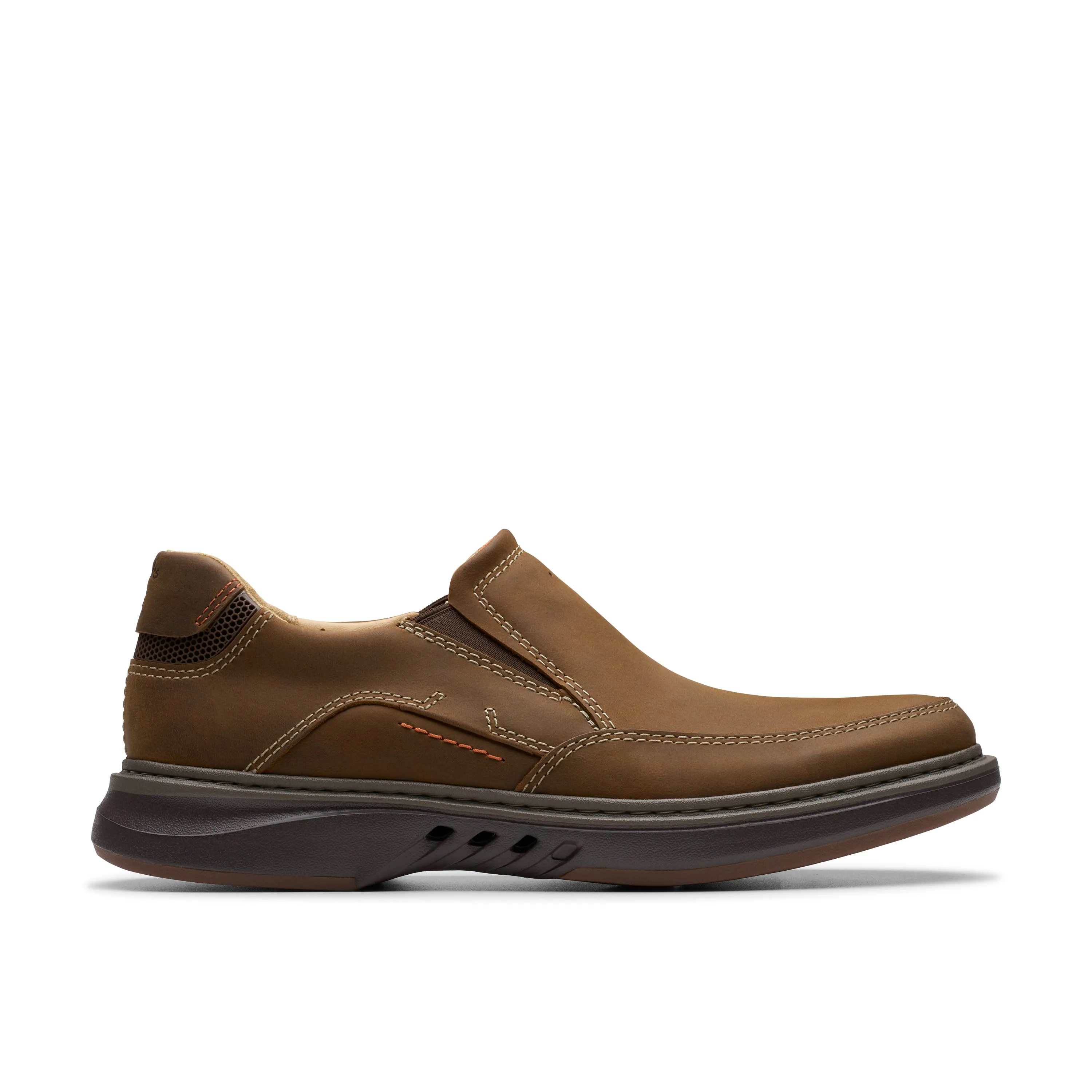 Men's Clarks Un Briley Step Color: Beeswax Leather