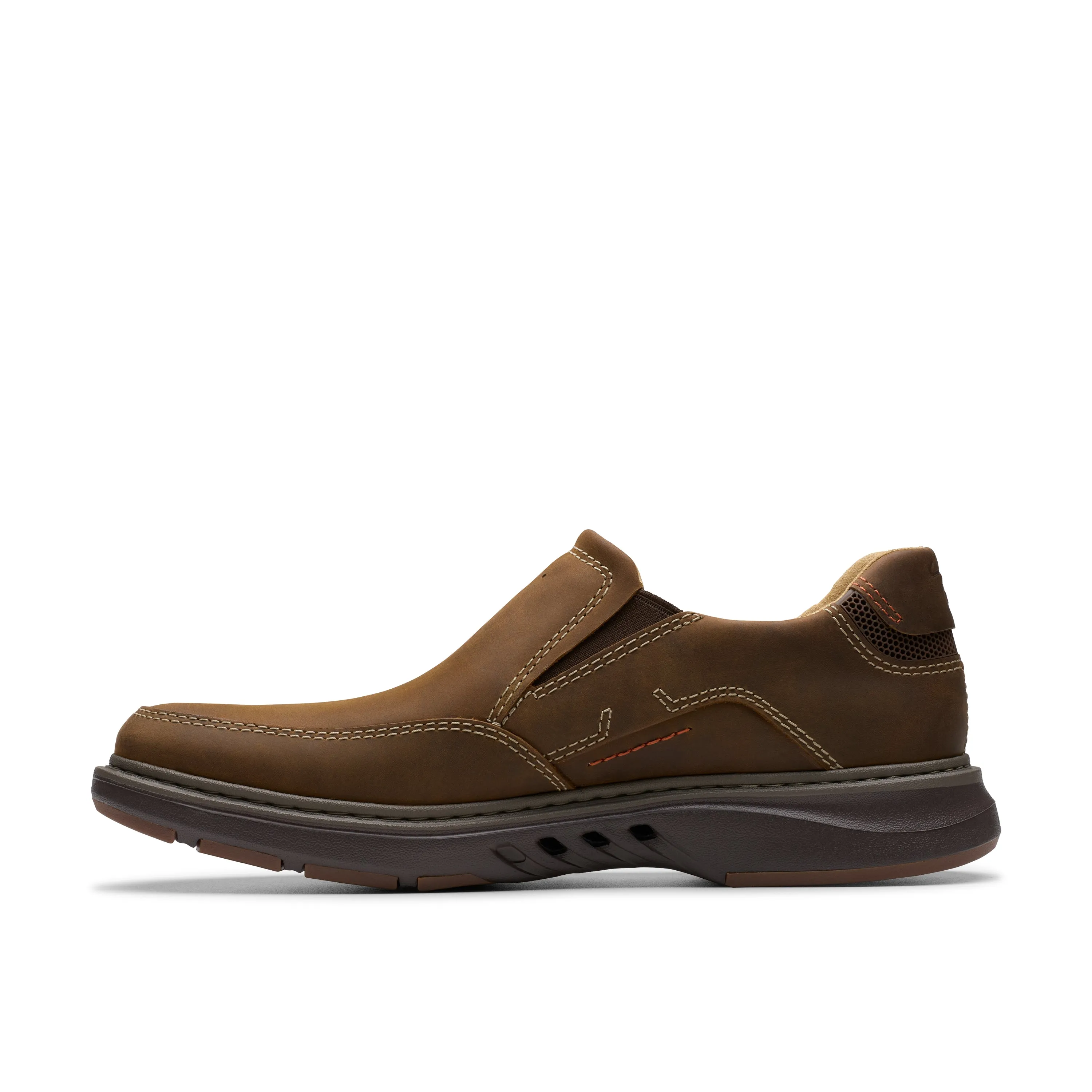 Men's Clarks Un Briley Step Color: Beeswax Leather