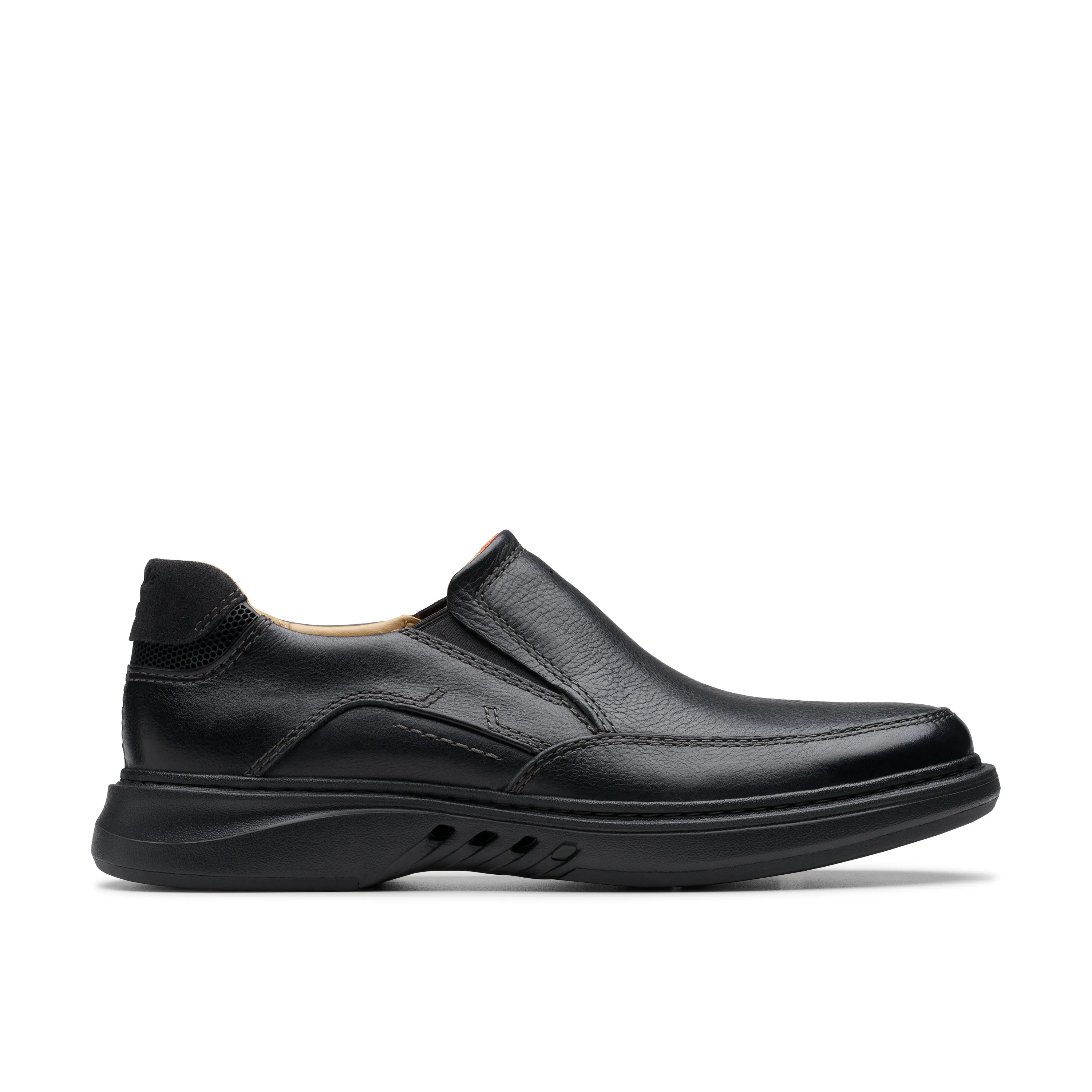 Men's Clarks Un Briley Step Color: Black Leather