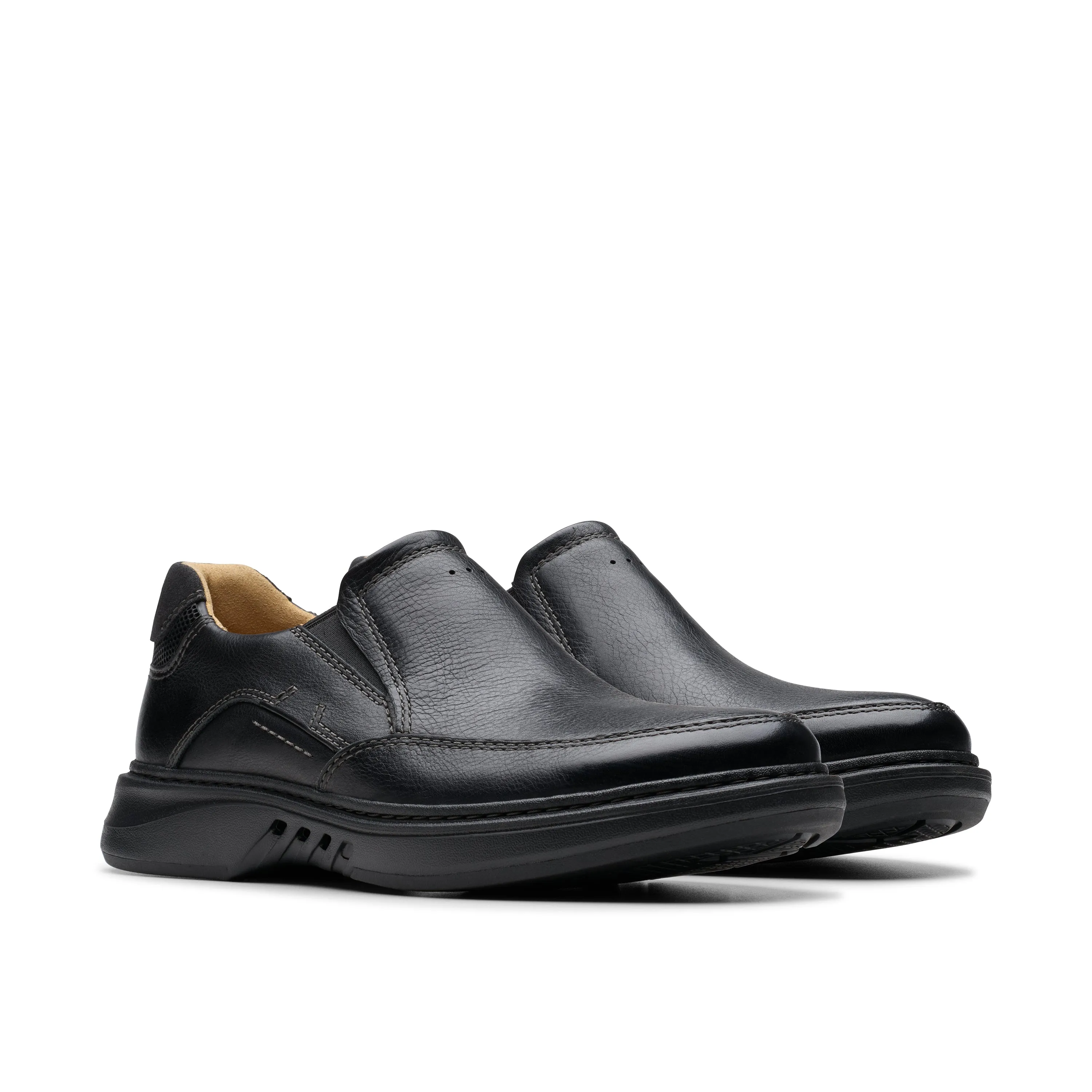 Men's Clarks Un Briley Step Color: Black Leather