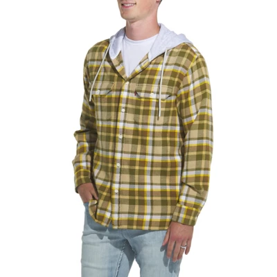 Men's Levi's Worker Flannel Long Sleeve Hooded Button Up Shirt