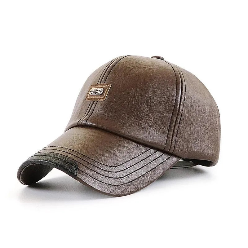 Men's Vintage Leather Baseball Cap 76173467K