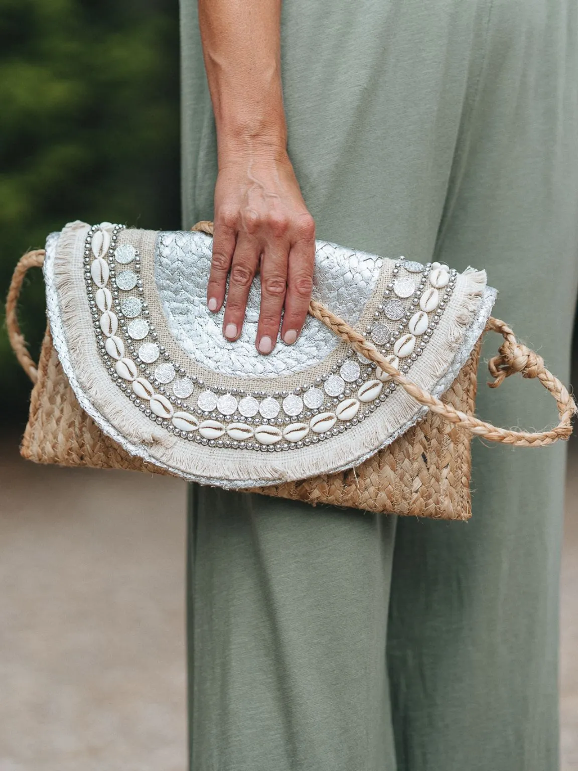 Metallic Embellished Clutch Bag