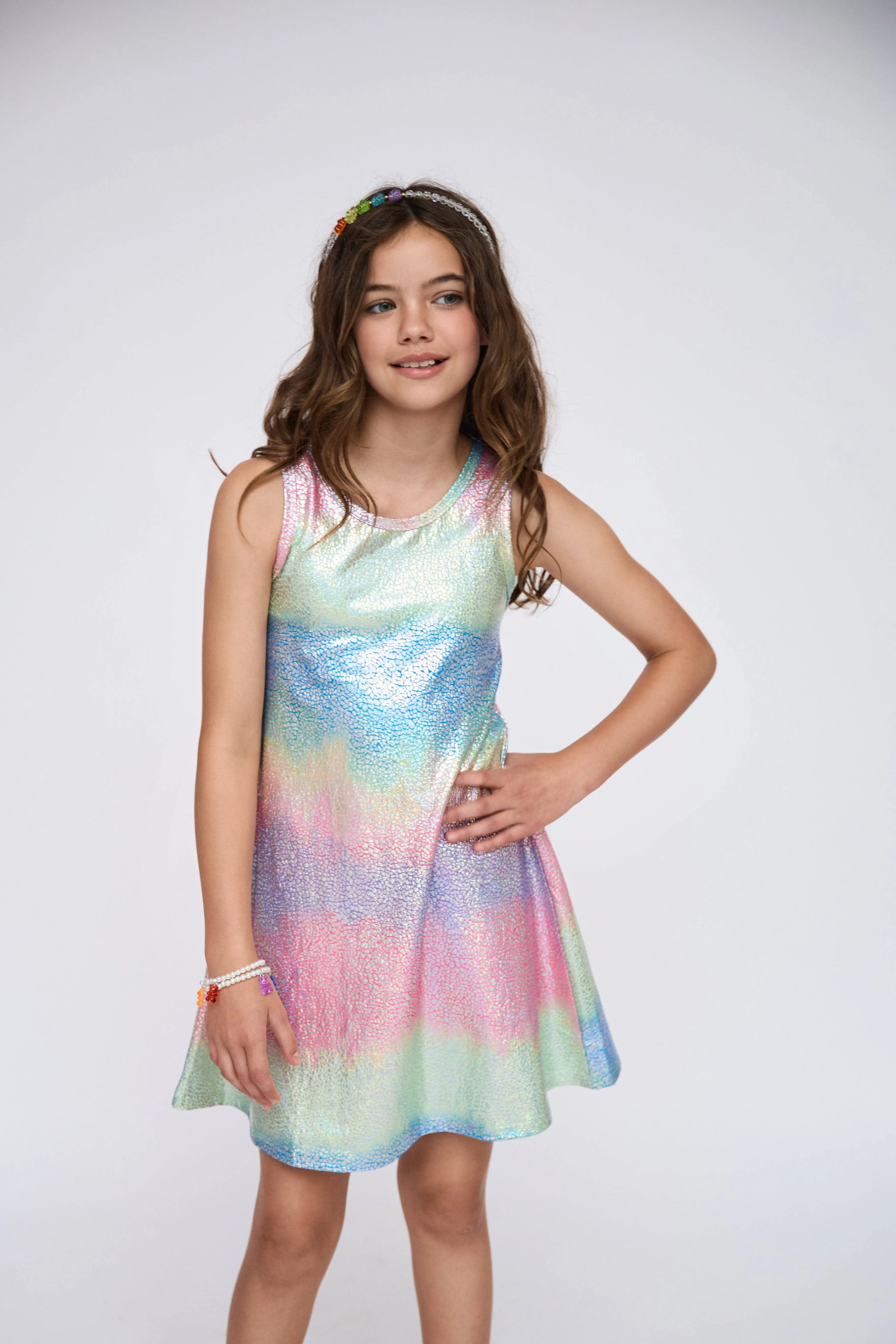 Metallic Ombre Tank Dress