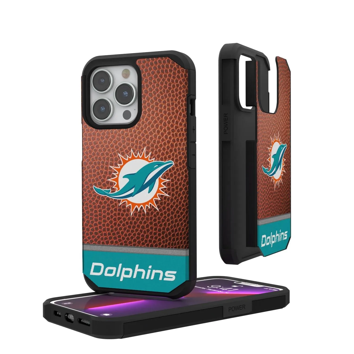 Miami Dolphins Football Wordmark Rugged Case