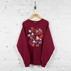 Mickeys All Star Basketball Sweatshirt - Maroon - XL