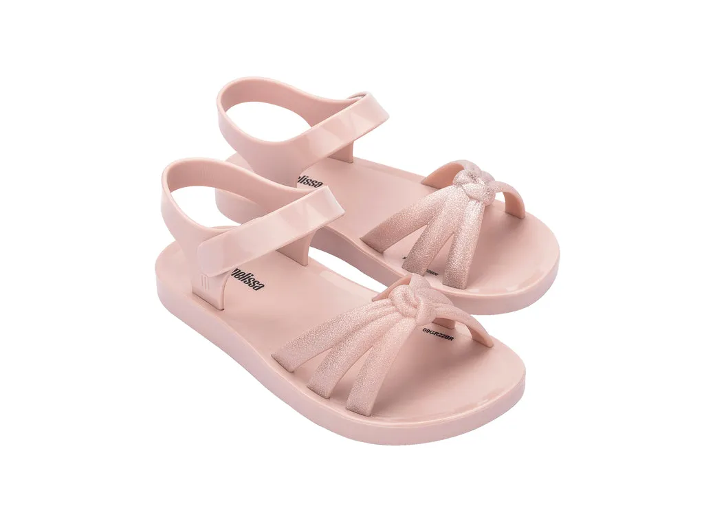 Mini Melissa Precious Girls Pink Knot Sandals