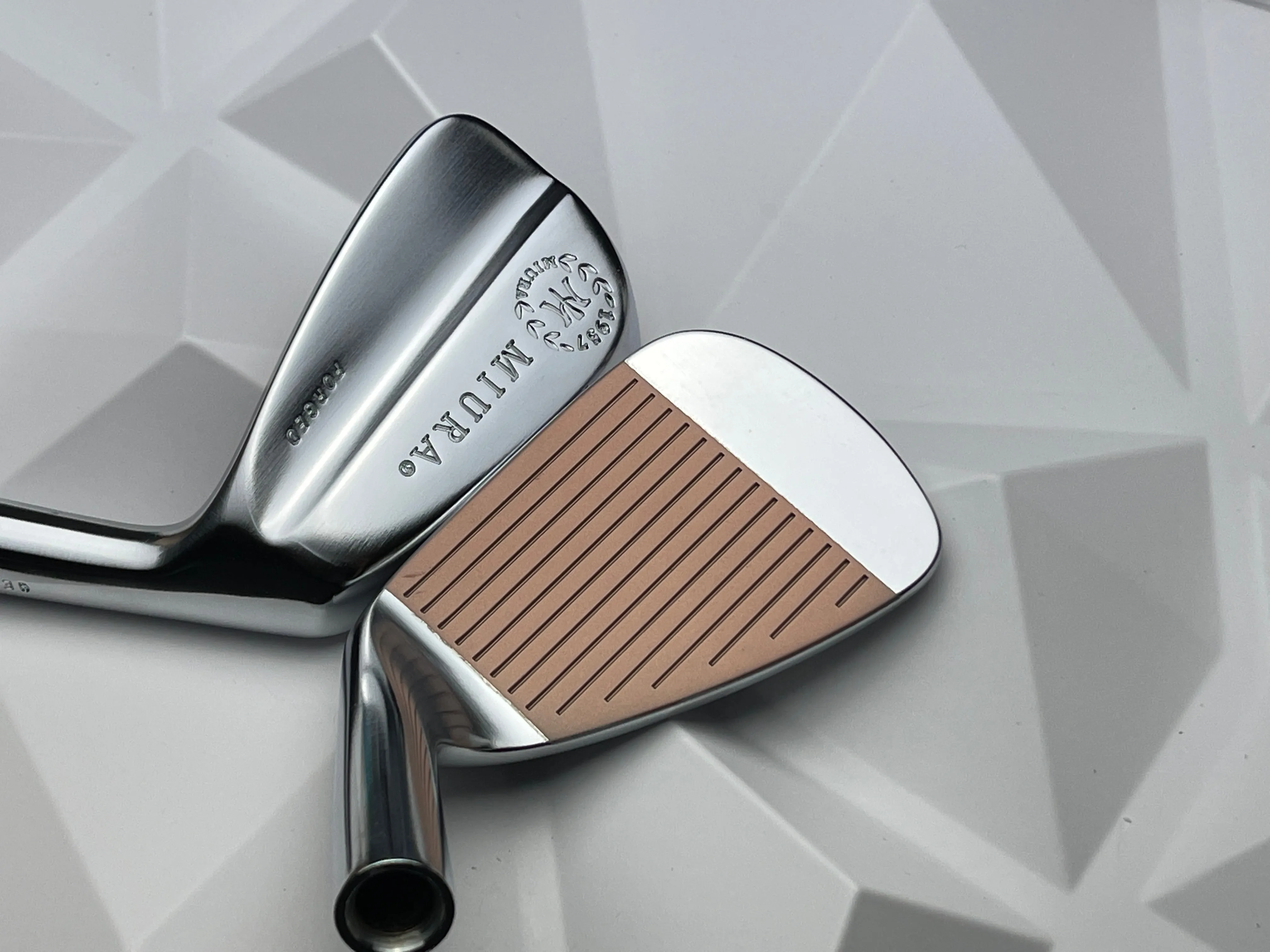 Miura Golf Irons Baby Blades Mirror Satin with Copper Face