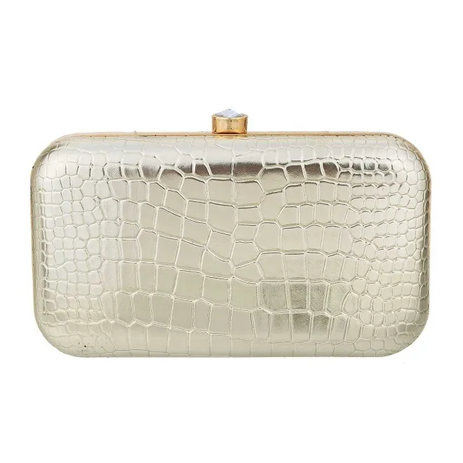 Mochi Women Gold Box Clutch