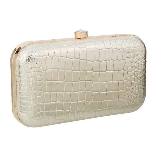 Mochi Women Gold Box Clutch