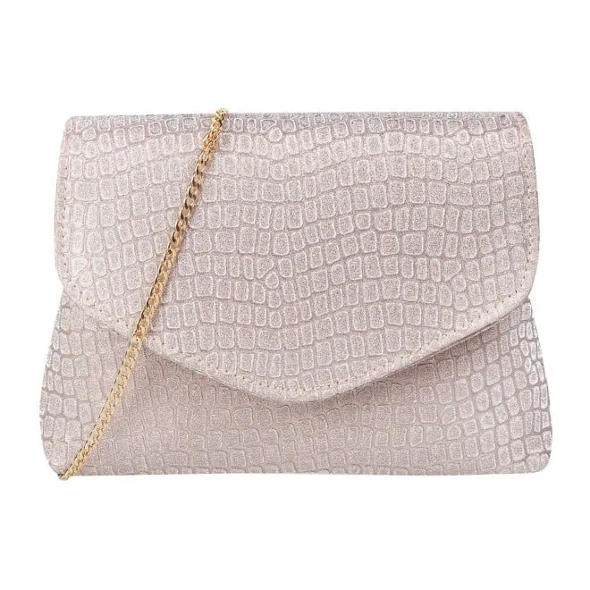 Mochi Women Rose-Gold Envelope Clutch