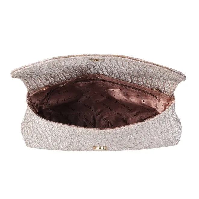 Mochi Women Rose-Gold Envelope Clutch