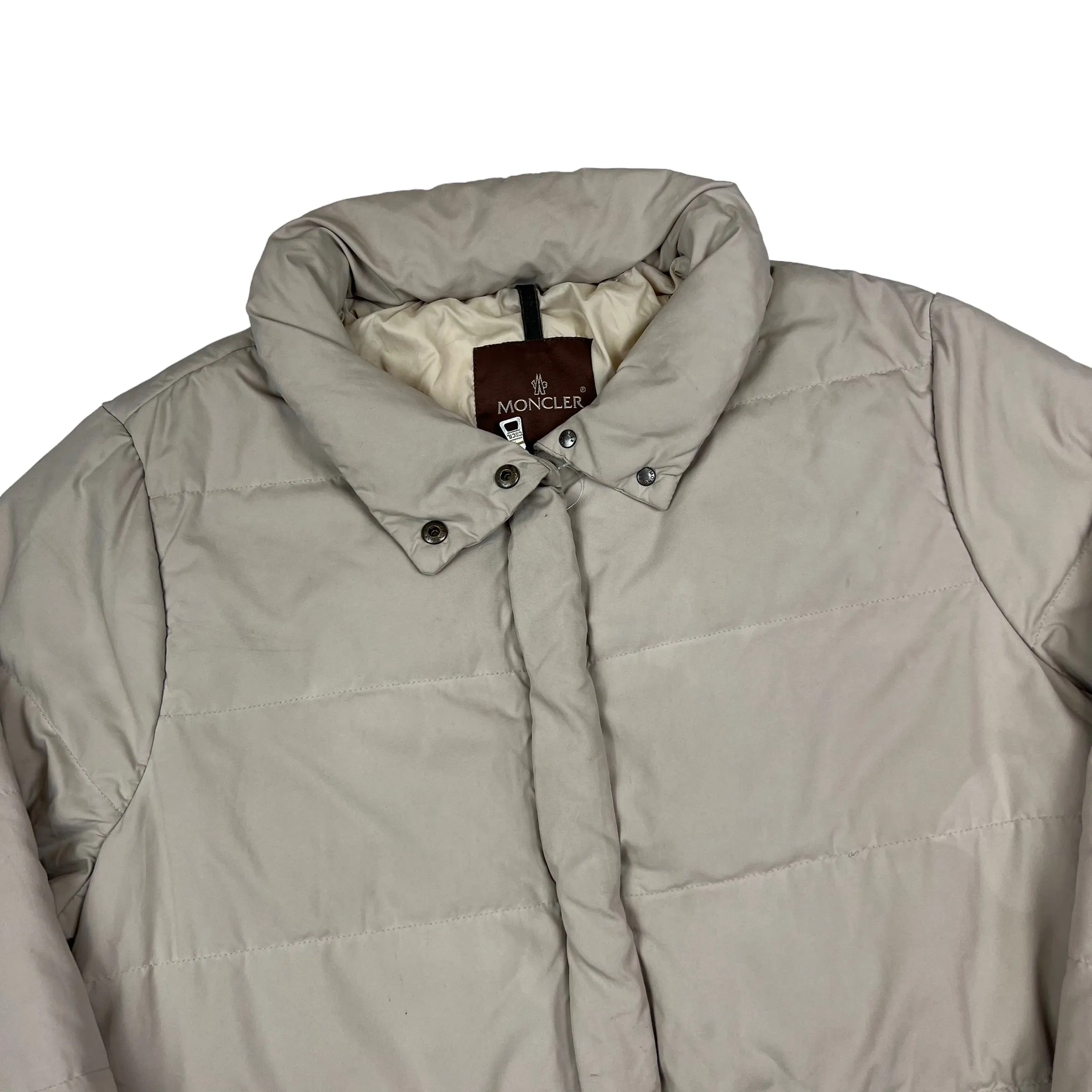 Moncler Cream Puffer Long Jacket