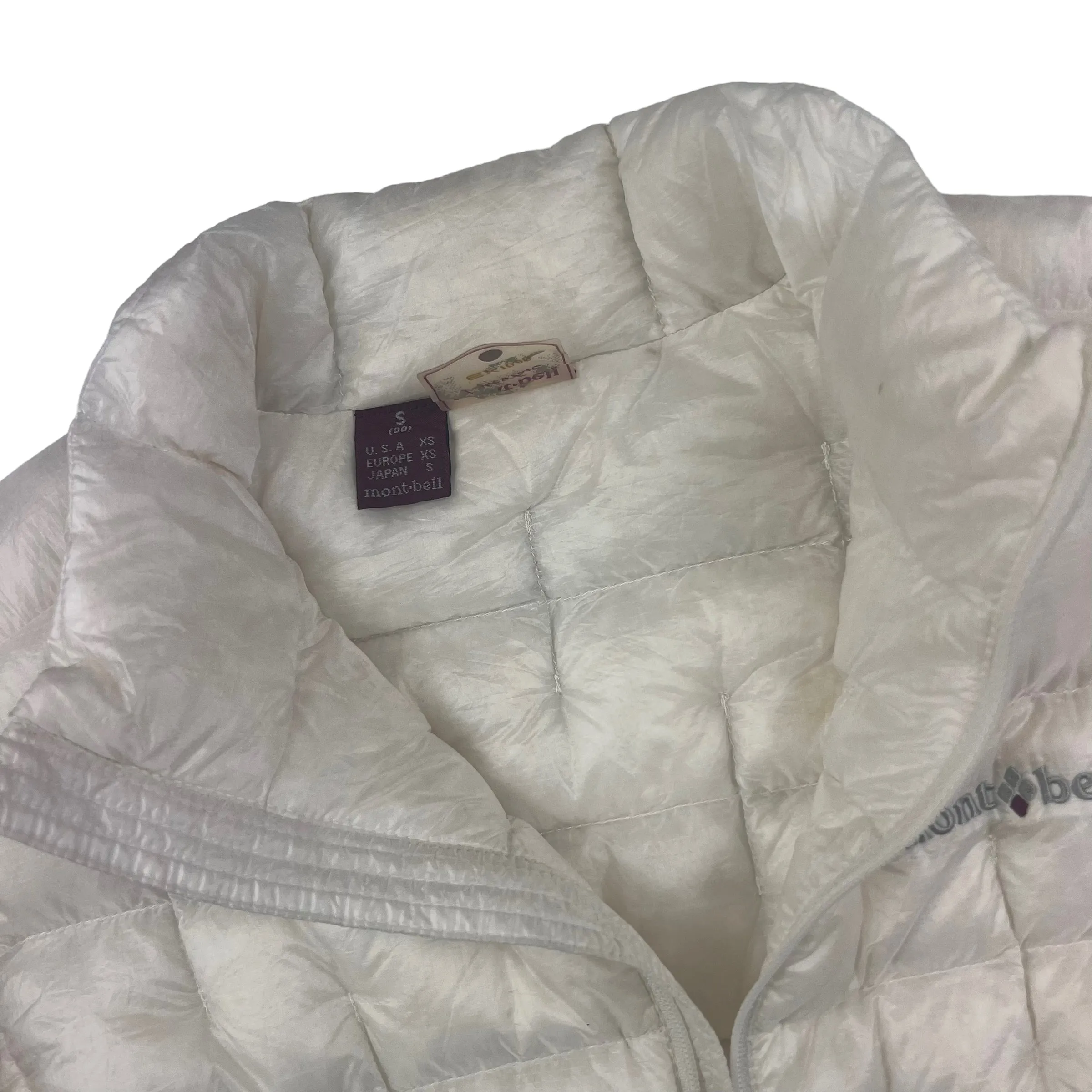 Montbell White Quilted Puffer Jacket