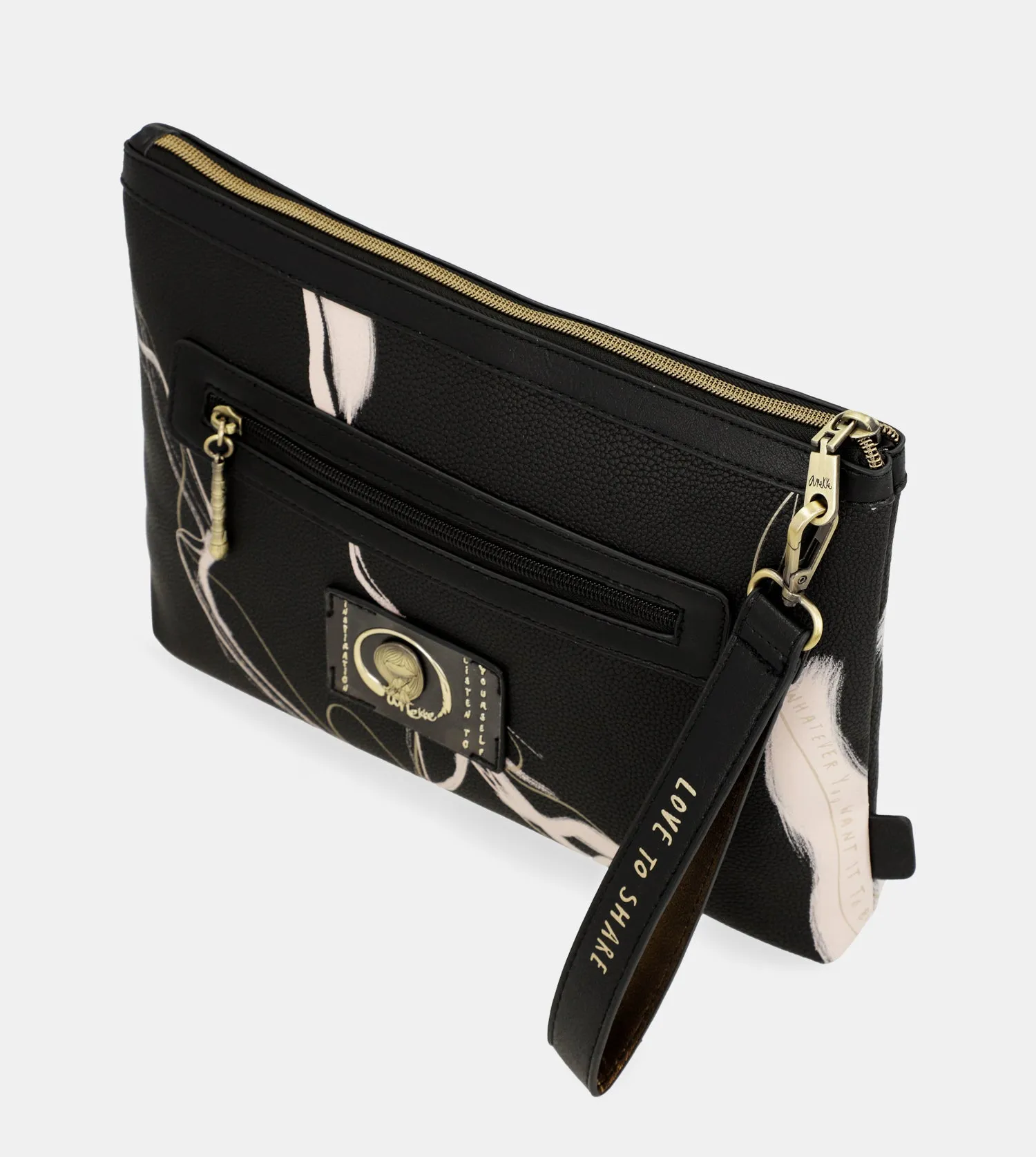 Nature Shodō black clutch bag