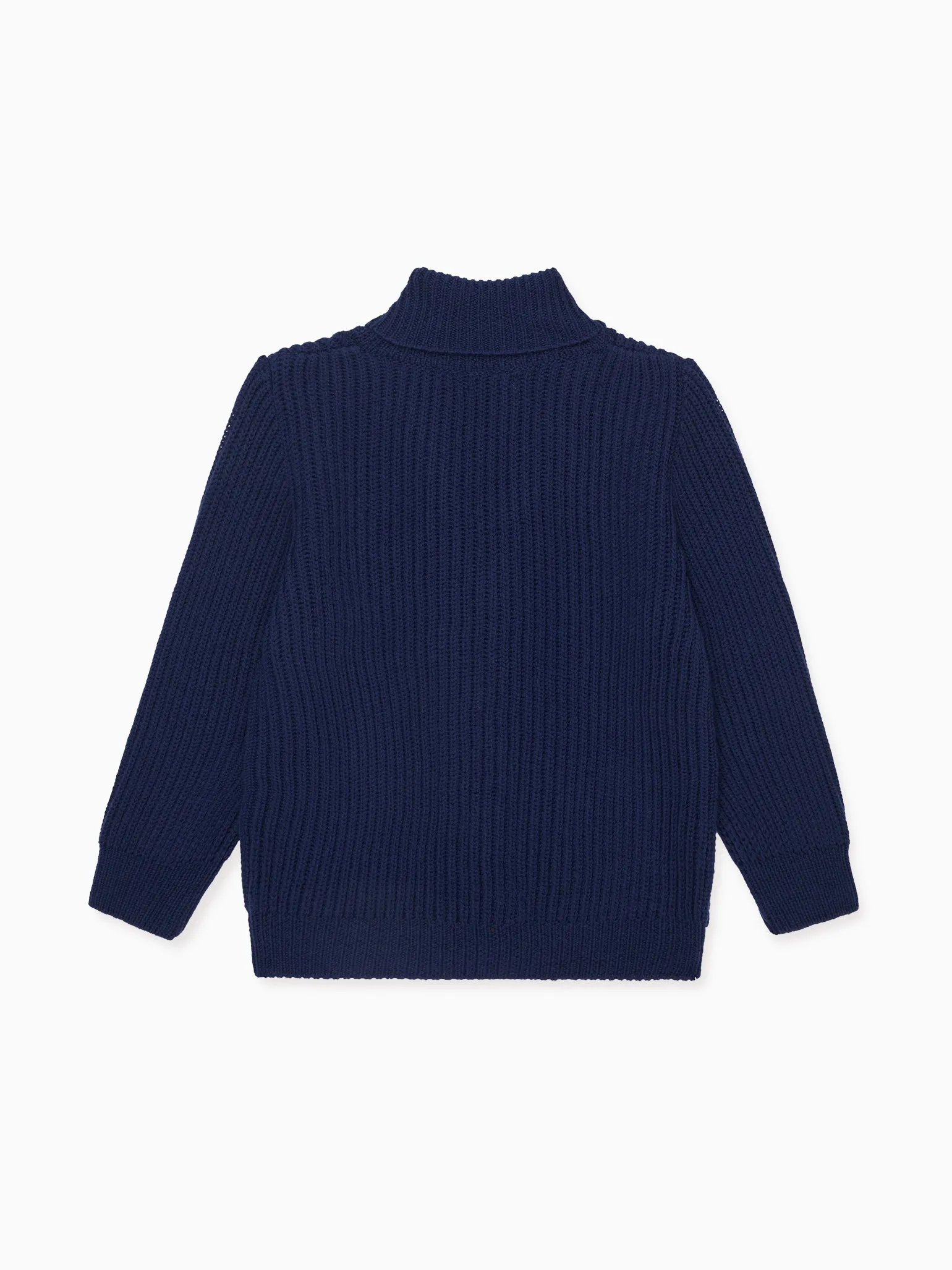 Navy Axel Merino Boy Cardigan