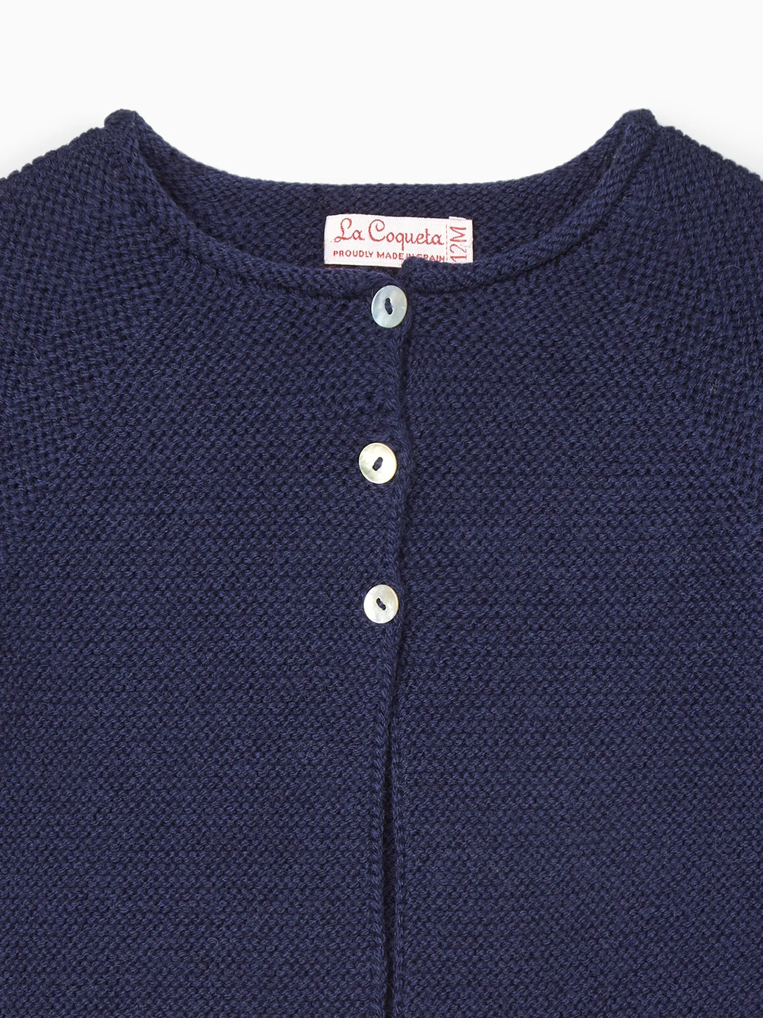 Navy Denia Merino Baby Cardigan