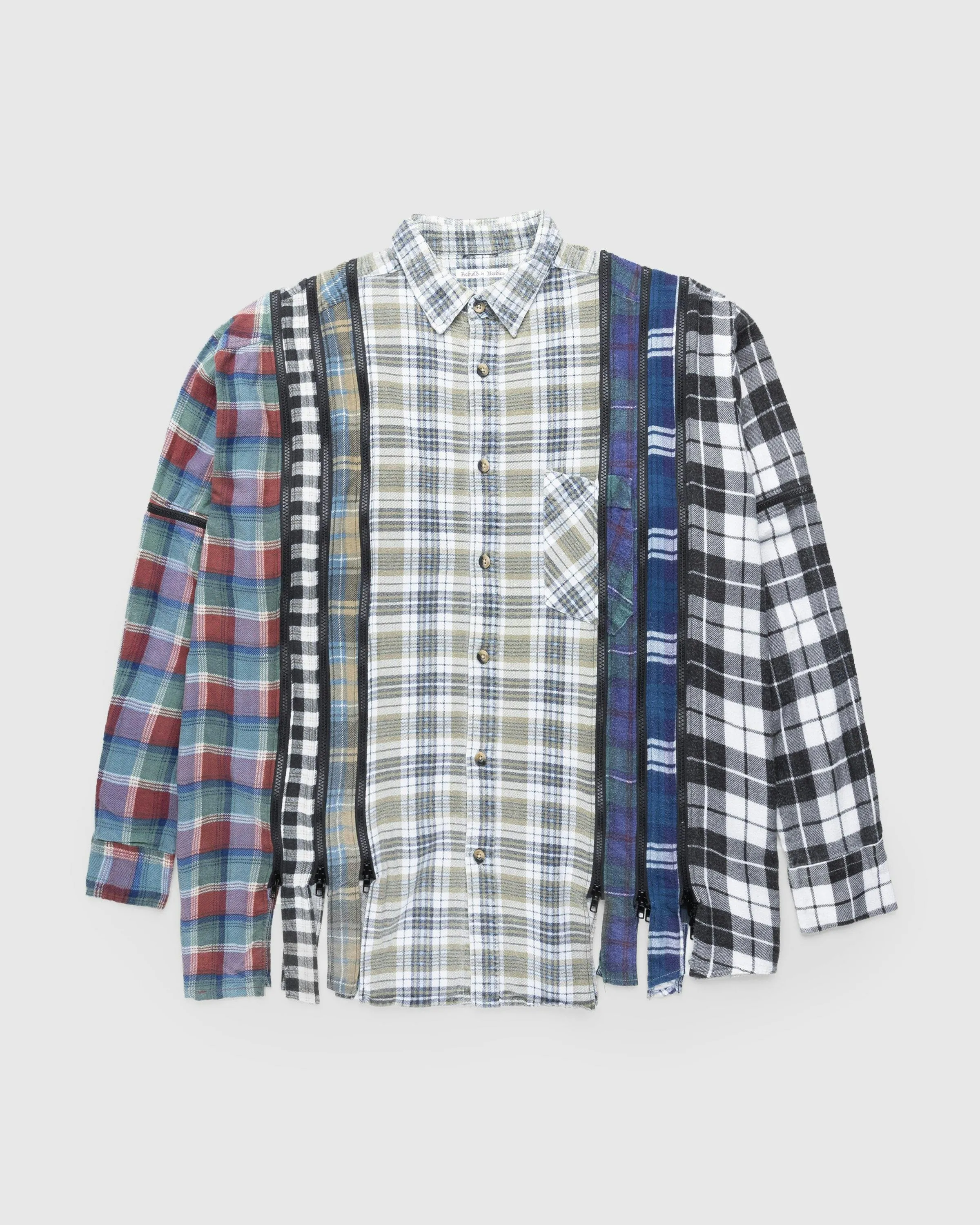 Needles – Flannel Shirt -> 7 Cuts Zipped Wide Shirt | Highsnobiety Shop