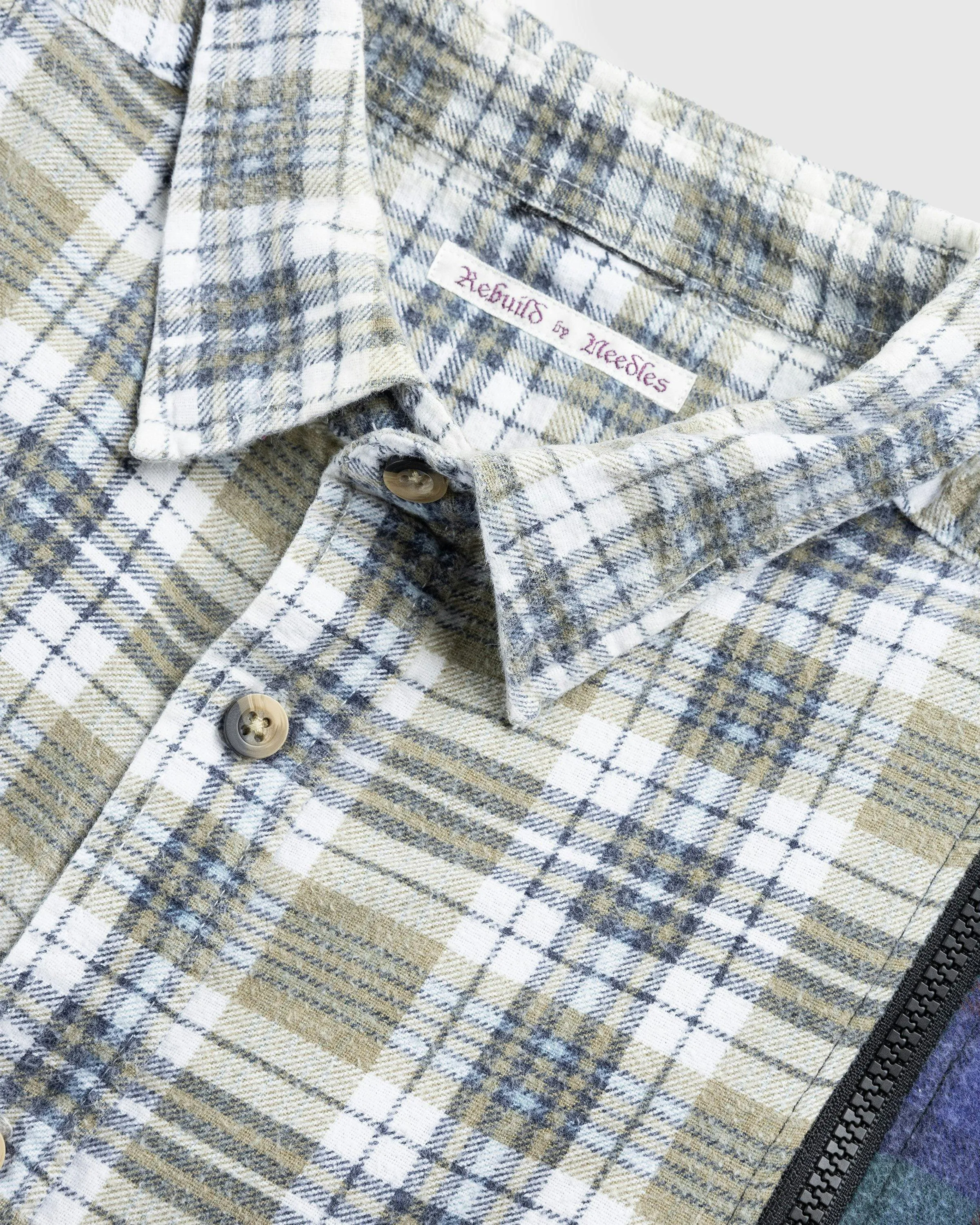 Needles – Flannel Shirt -> 7 Cuts Zipped Wide Shirt | Highsnobiety Shop