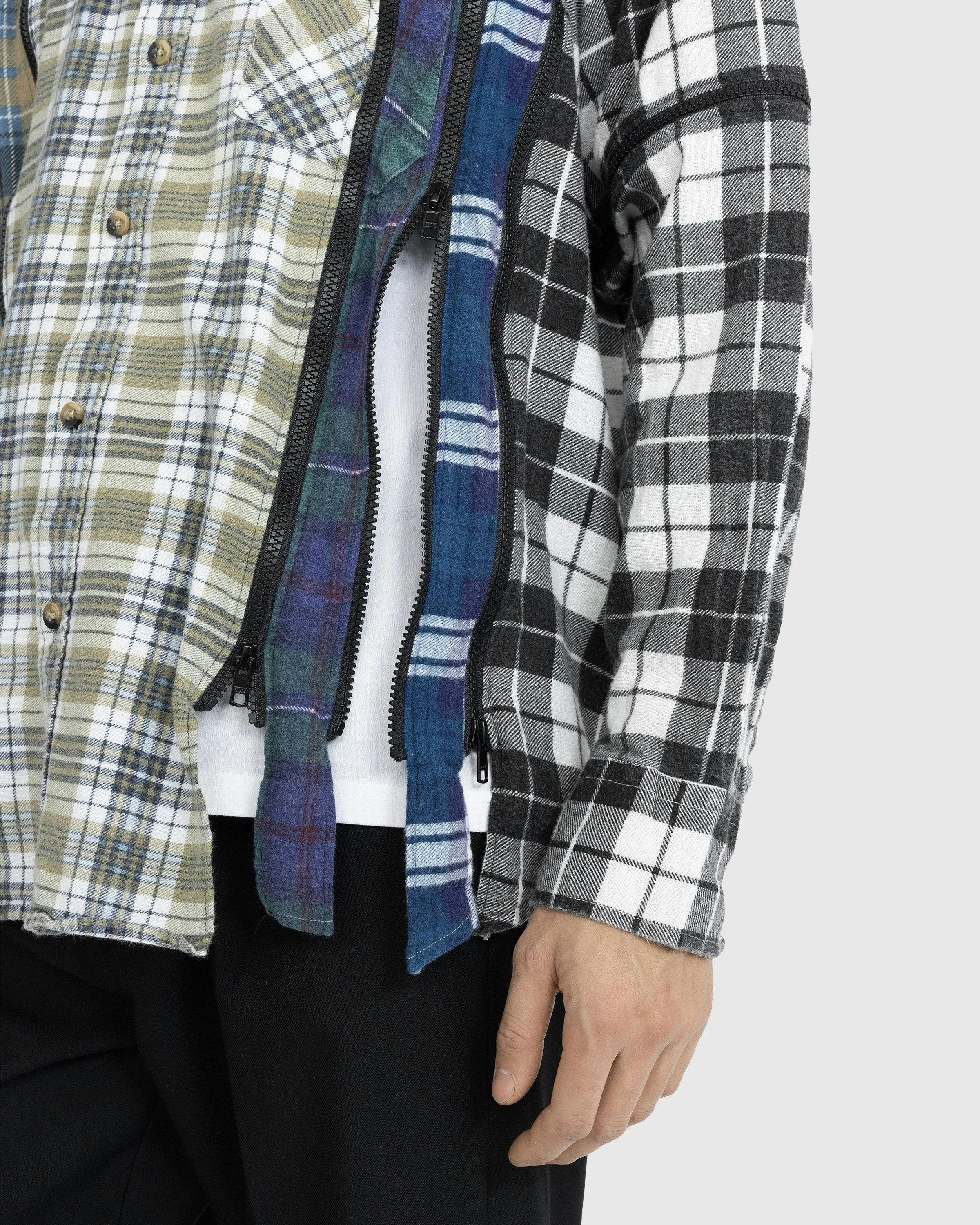 Needles – Flannel Shirt -> 7 Cuts Zipped Wide Shirt | Highsnobiety Shop