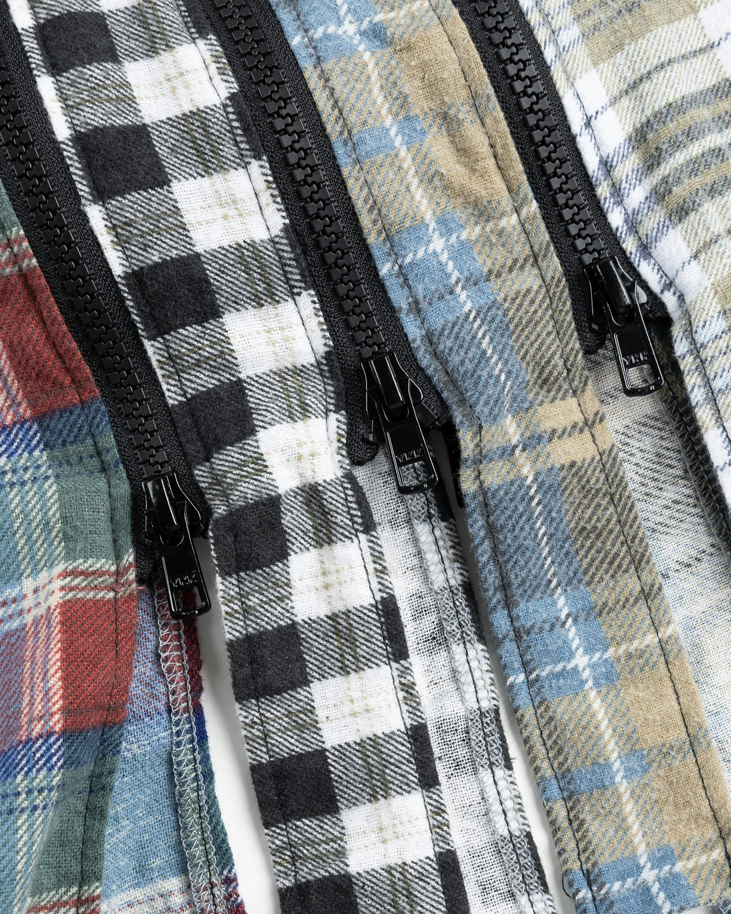 Needles – Flannel Shirt -> 7 Cuts Zipped Wide Shirt | Highsnobiety Shop